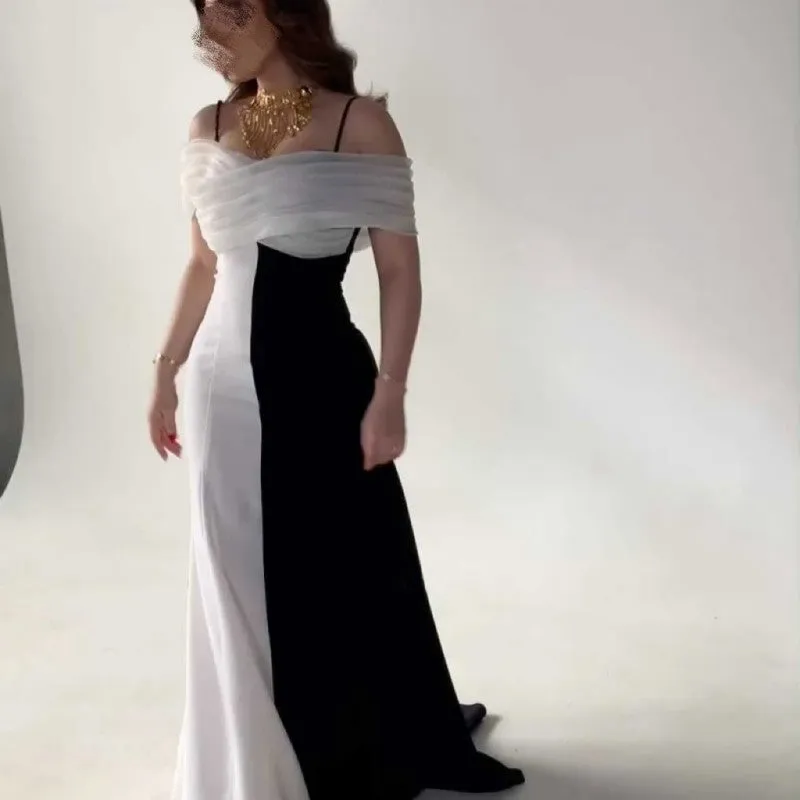 2025 spring and summer new  Popular trade women's clothing Middle East New suspender color matching pleated slim temperament retro dress