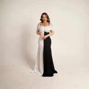 2025 spring and summer new  Popular trade women's clothing Middle East New suspender color matching pleated slim temperament retro dress