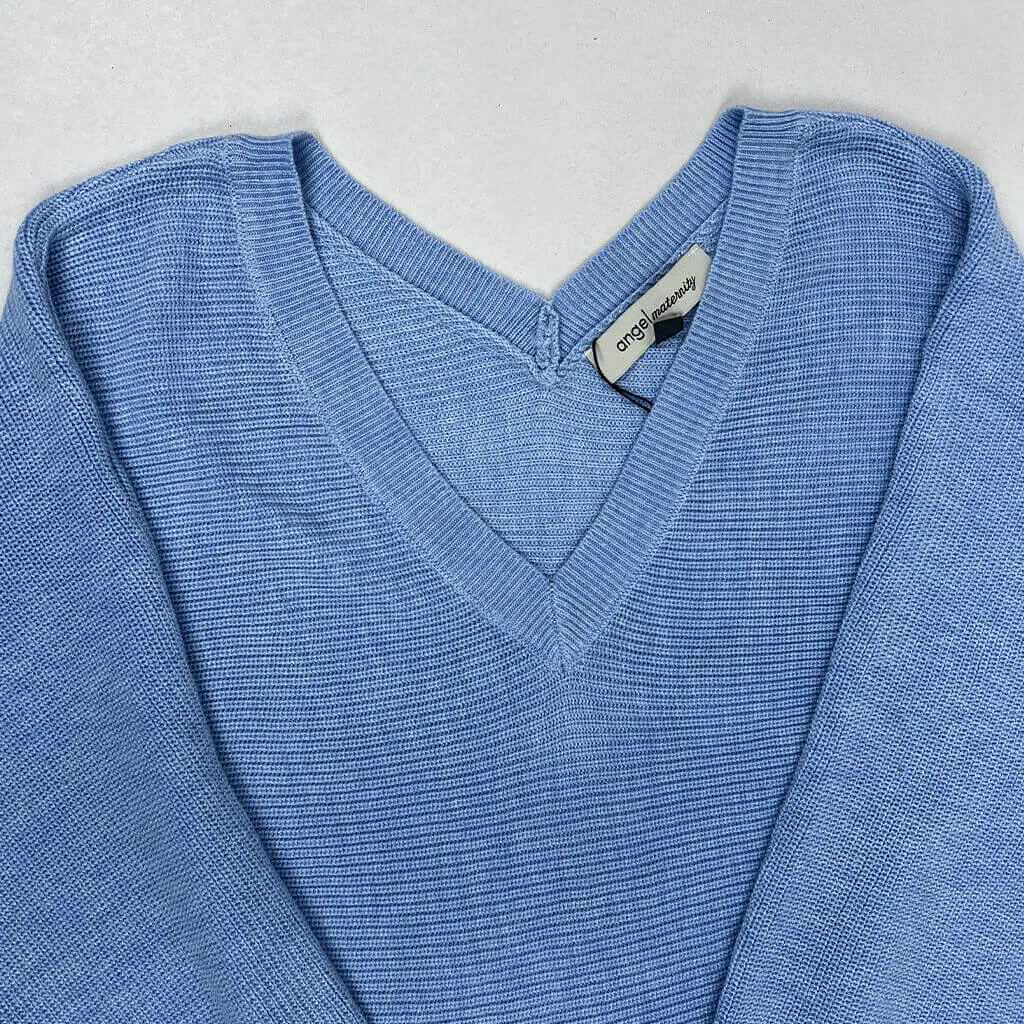 Angel Maternity Baby Blue Knit Jumper Small