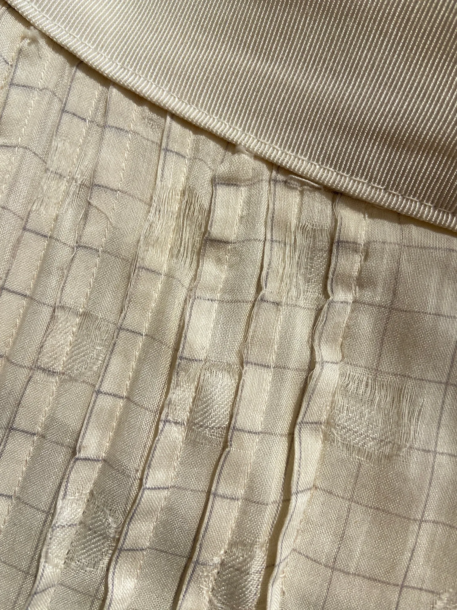 Antique Turn Of The Century Windowpane Skirt