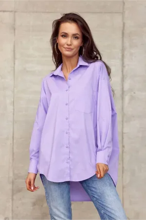 Asymmetrical Oversized Long-Sleeve Shirt
