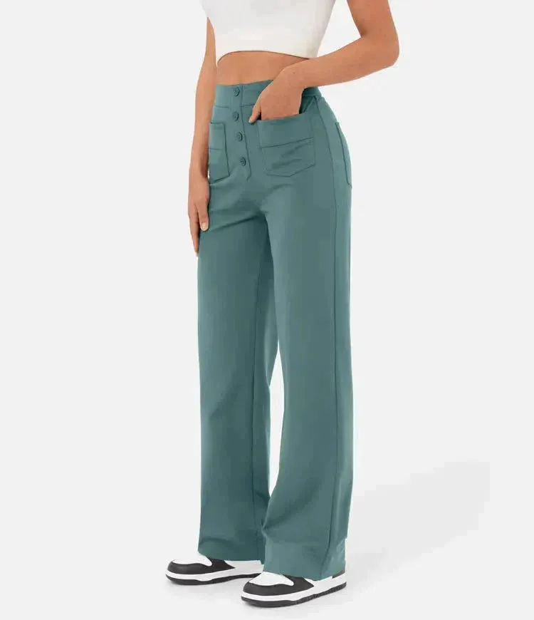 Aubrey™ | Elastic trousers with high waist | 1 1 FREE