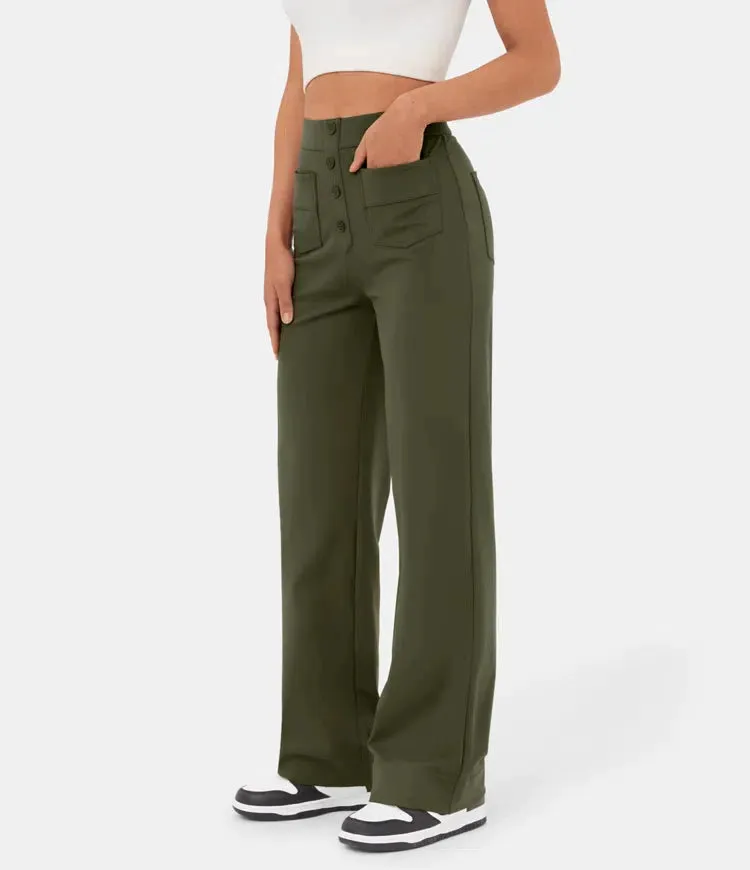 Aubrey™ | Elastic trousers with high waist | 1 1 FREE