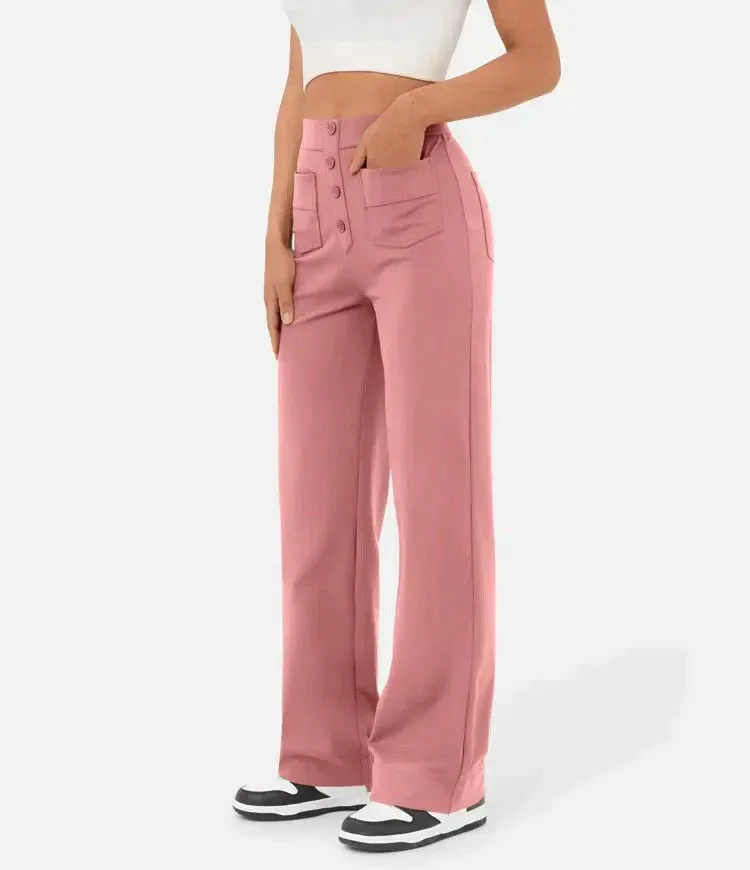 Aubrey™ | Elastic trousers with high waist | 1 1 FREE
