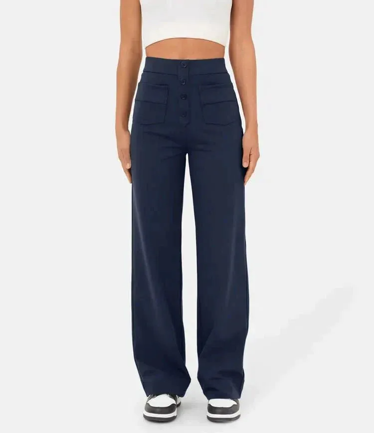 Aubrey™ | Elastic trousers with high waist | 1 1 FREE