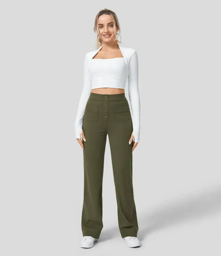 Aubrey™ | Elastic trousers with high waist | 1 1 FREE