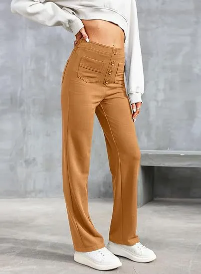 Aubrey™ | Elastic trousers with high waist | 1 1 FREE