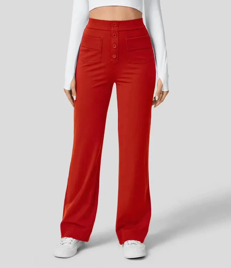 Aubrey™ | Elastic trousers with high waist | 1 1 FREE