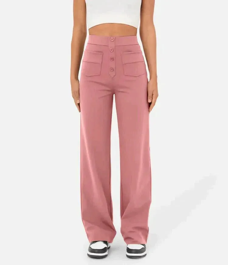 Aubrey™ | Elastic trousers with high waist | 1 1 FREE