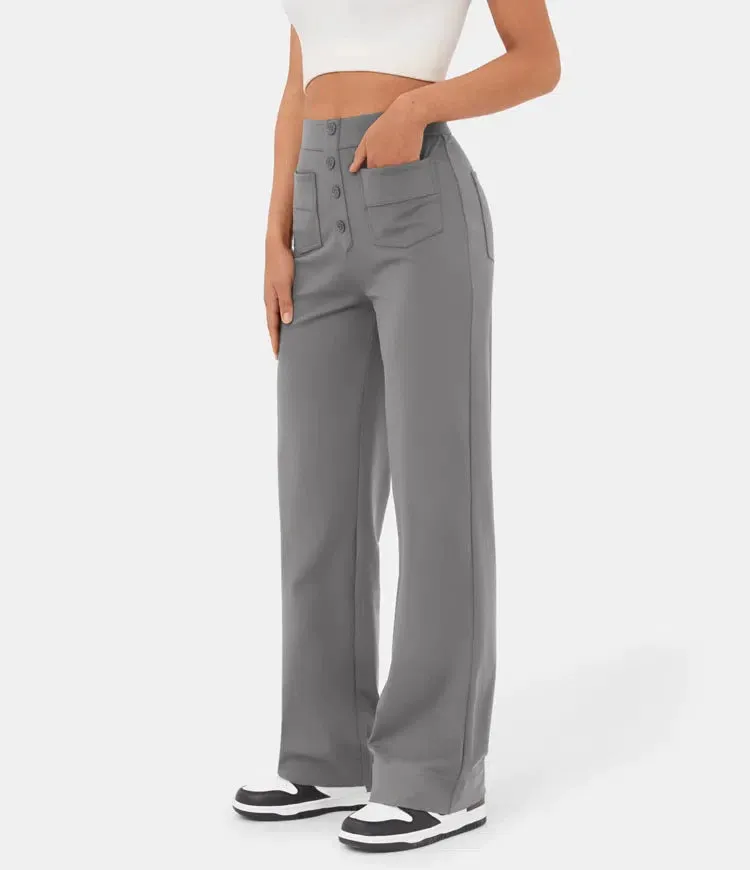 Aubrey™ | Elastic trousers with high waist | 1 1 FREE