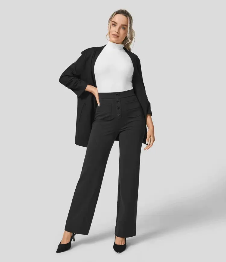 Aubrey™ | Elastic trousers with high waist | 1 1 FREE