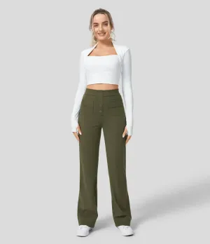 Aubrey™ | Elastic trousers with high waist | 1 1 FREE