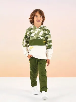 Boys Jogger Sweatpants With Elastic Waist Printed