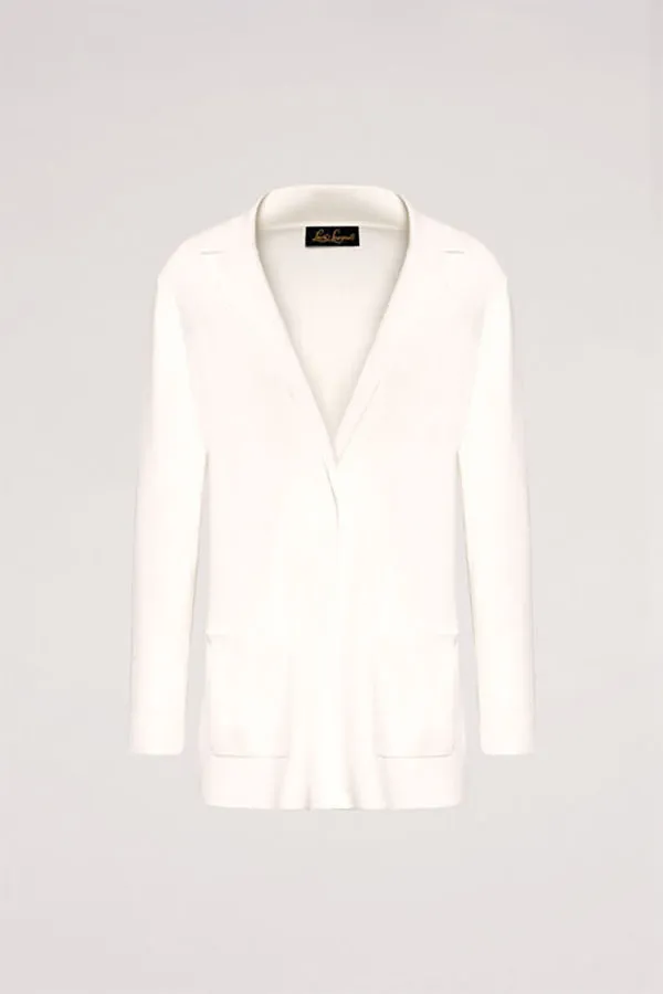 CASCATA A CREAM LAPEL CARDIGAN
