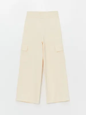 Elastic Waist Girls Cargo Sweatpants