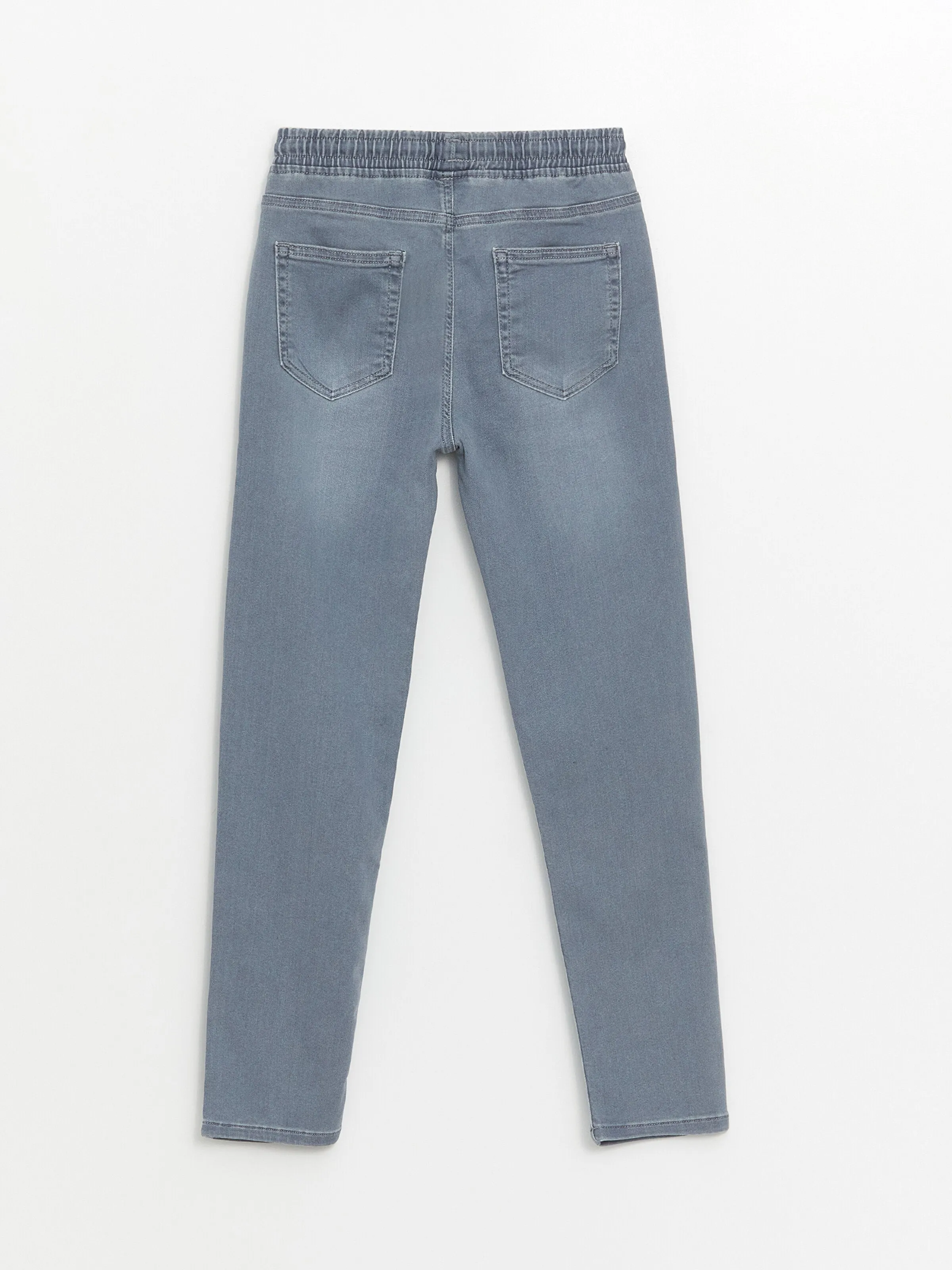 Elastic Waist Slim Fit Boy Jean Trousers