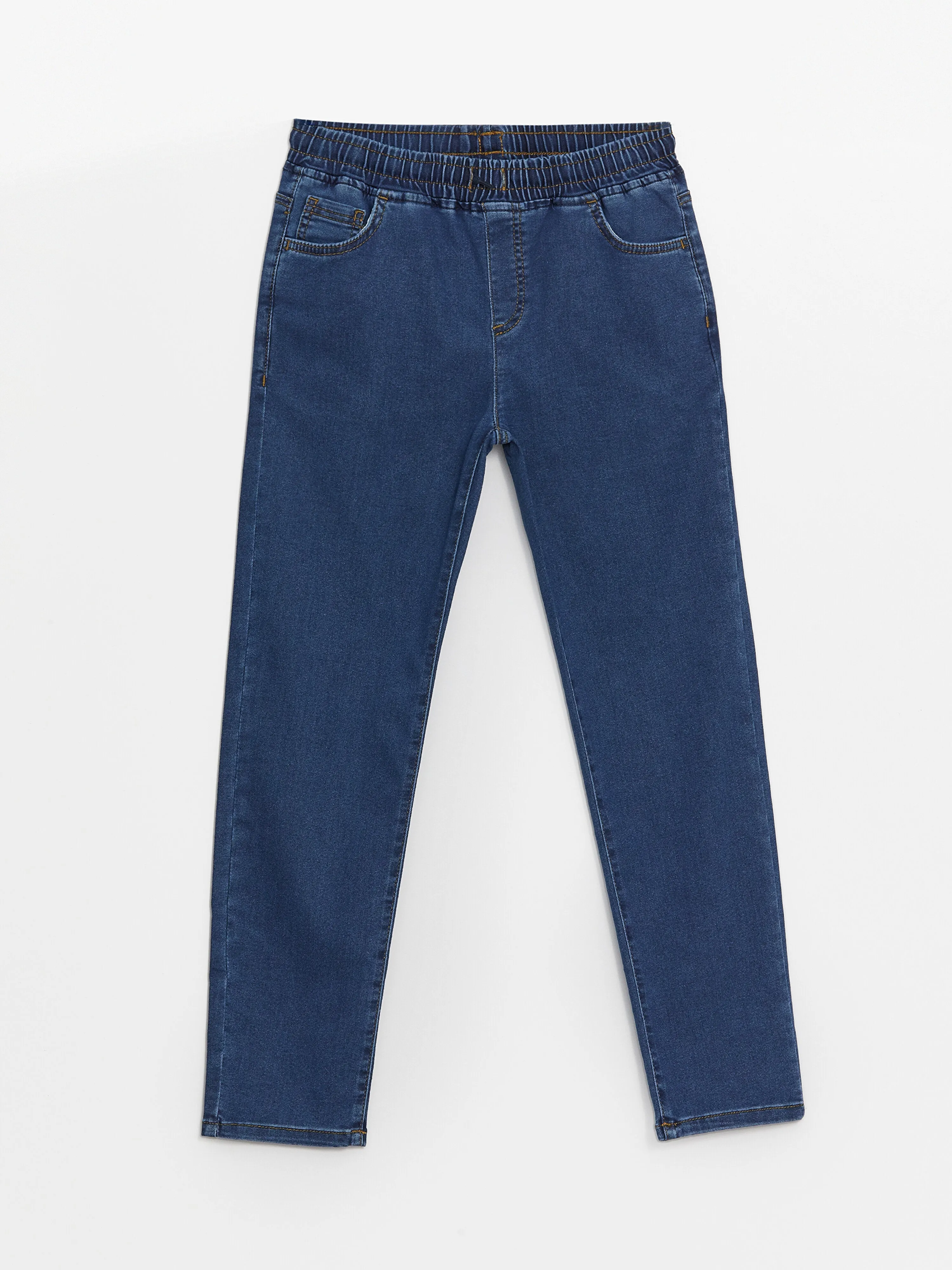 Elastic Waist Slim Fit Boy Jean Trousers