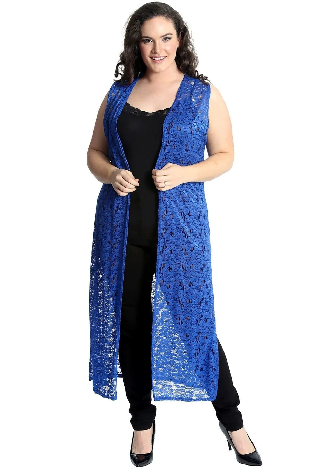 Floral Lace Open Top Cardigan