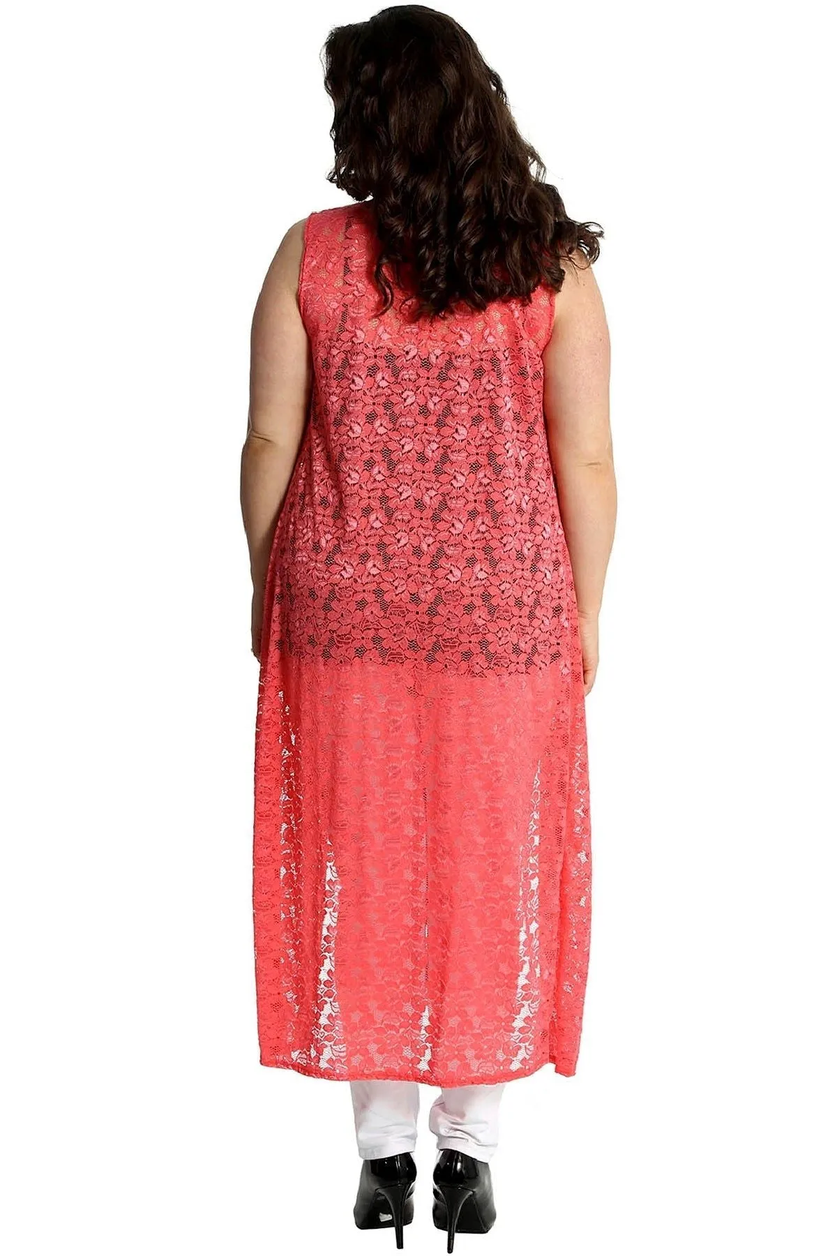 Floral Lace Open Top Cardigan