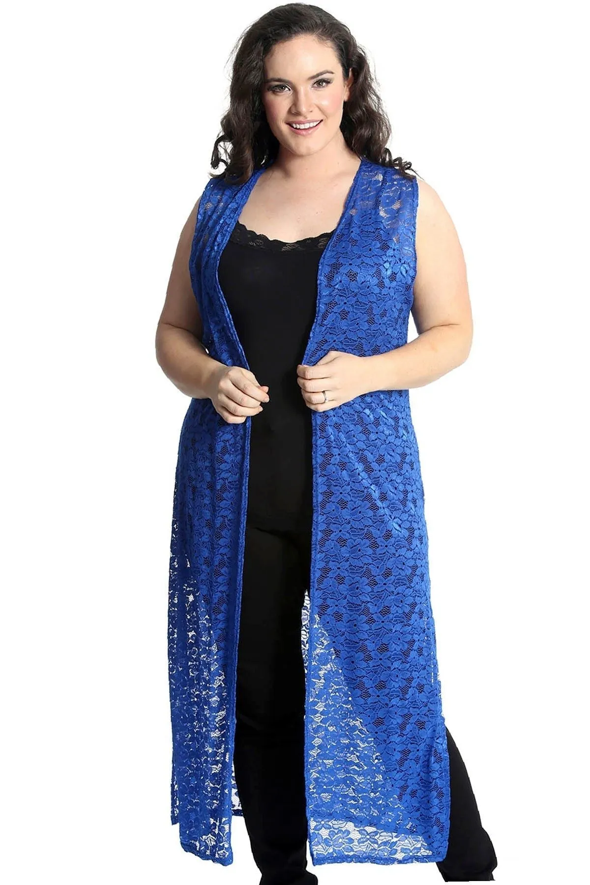 Floral Lace Open Top Cardigan