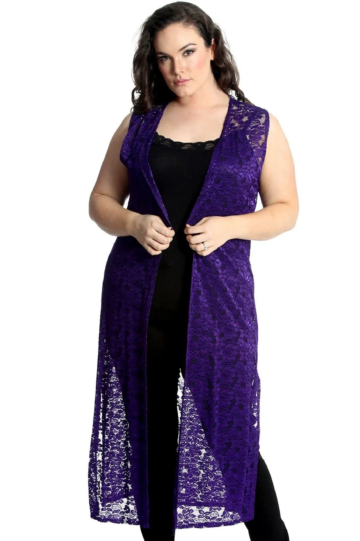 Floral Lace Open Top Cardigan