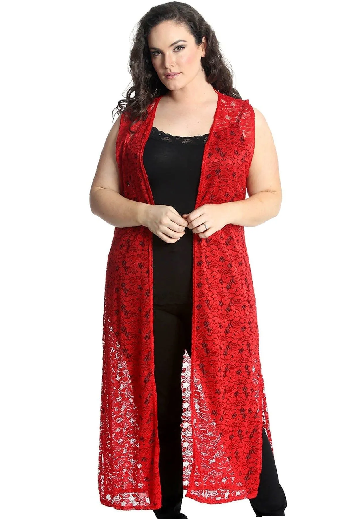 Floral Lace Open Top Cardigan