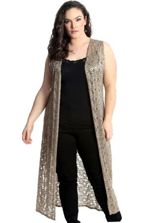 Floral Lace Open Top Cardigan