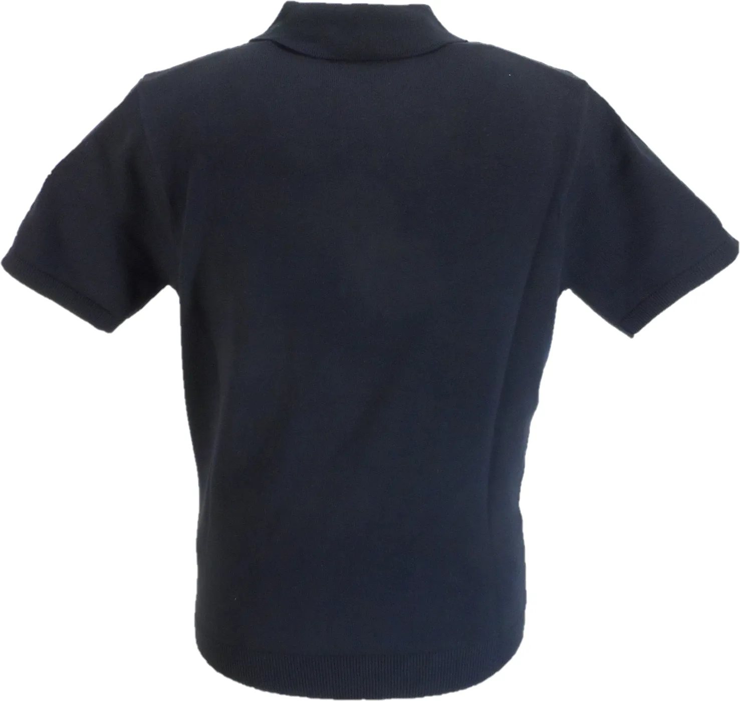 Gabicci Mens Navy Searle Stripe Knitted Polo Shirt