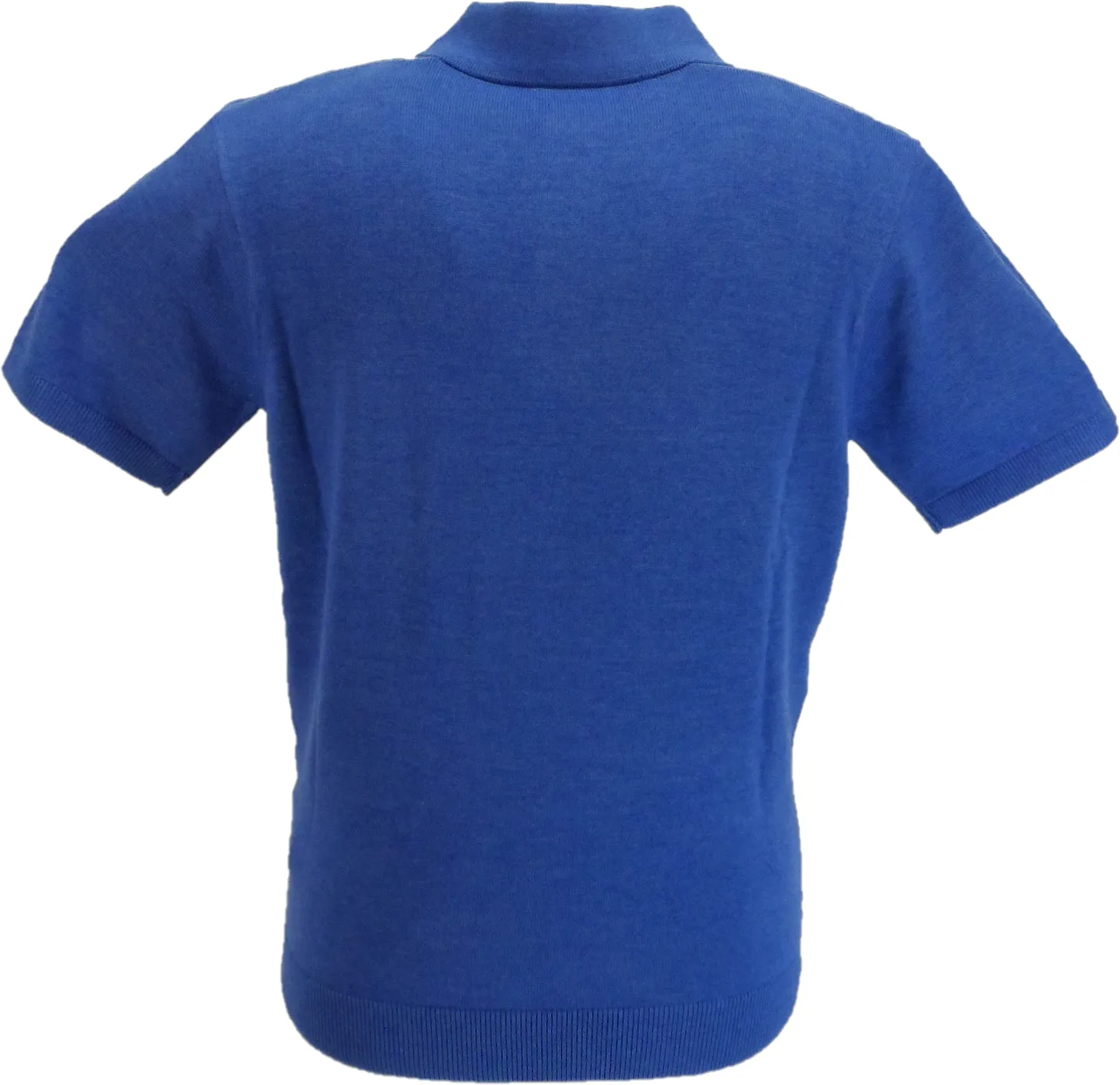Gabicci Mens Sapphire Blue Searle Stripe Knitted Polo Shirt