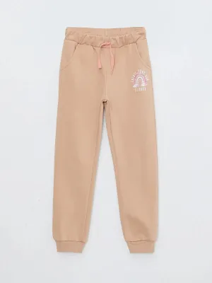 Girls Jogger Sweatpants With Elastic Waist Printed