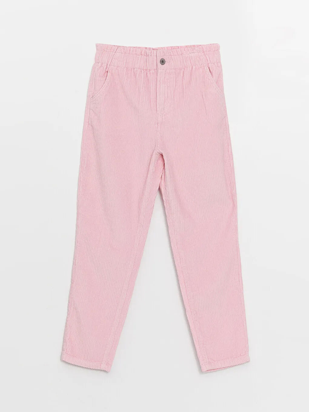 Girls Velvet Trousers With Elastic Waist