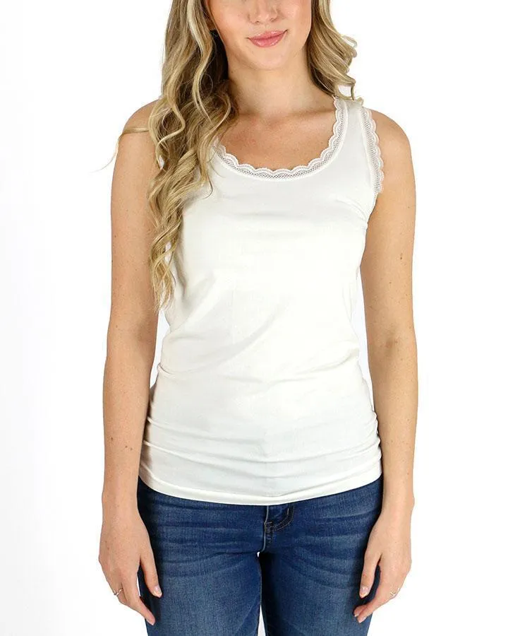 Grace & Lace Lace Trimmed Perfect Fit Tank