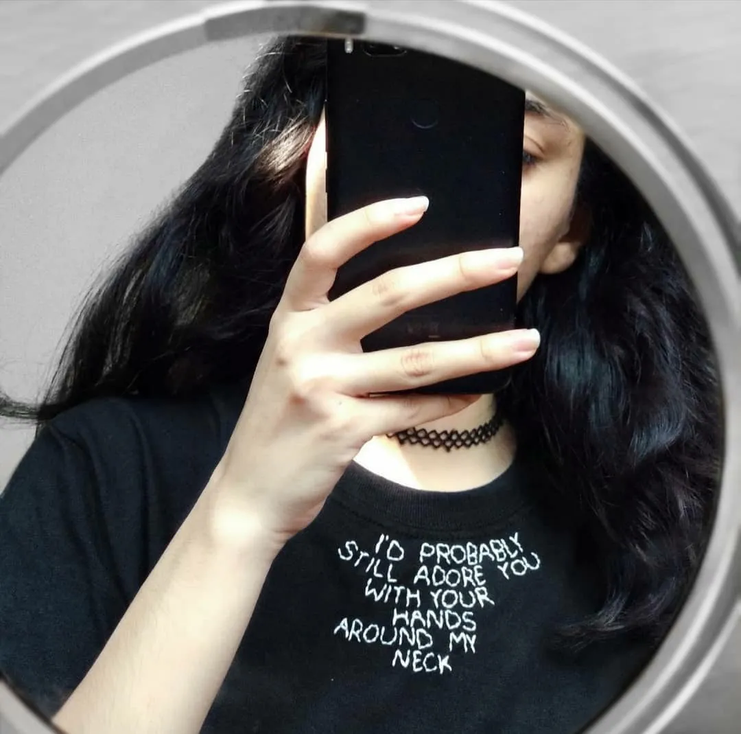 Hand Embroidered Lyrics Shirt