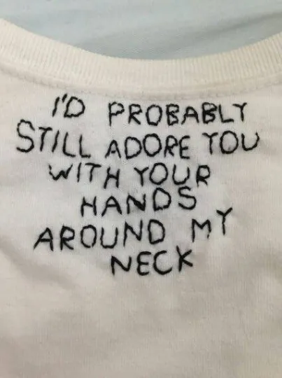 Hand Embroidered Lyrics Shirt