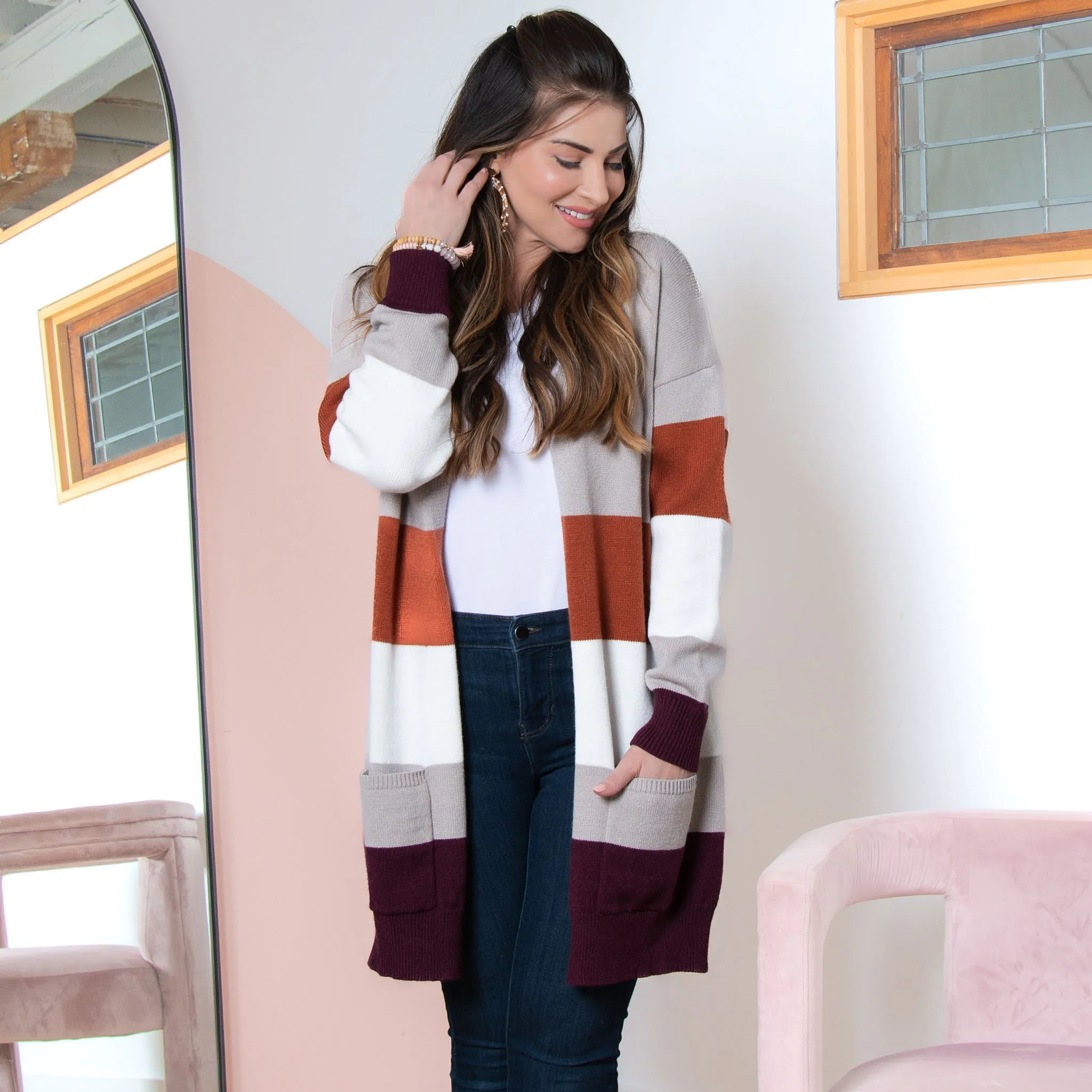 Jett Color Block Cardigan