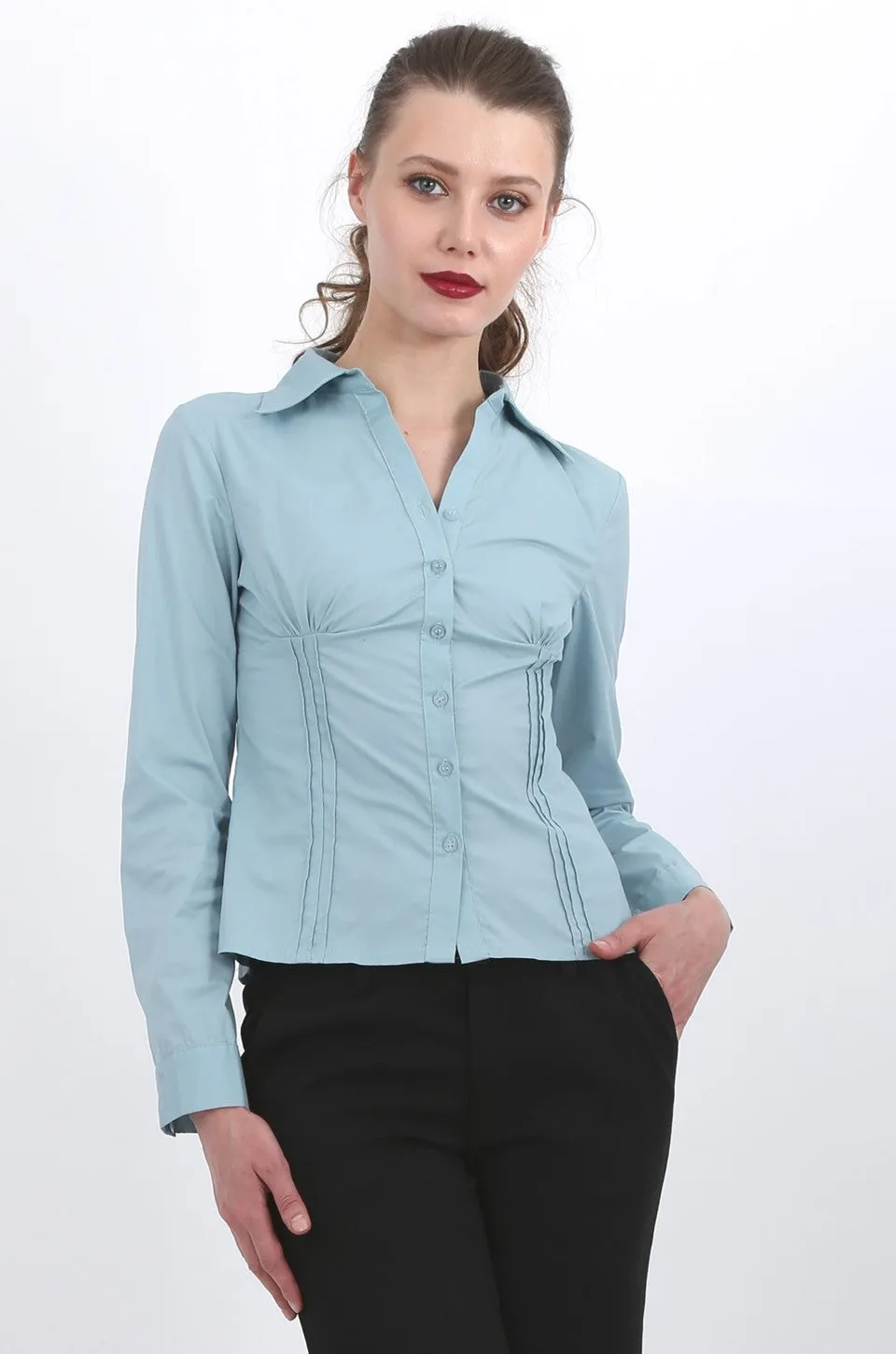 Juliana shirt in teal