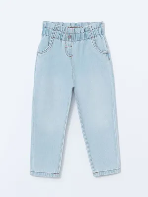 LCW Kids Blue Elastic Waist Girl Jeans