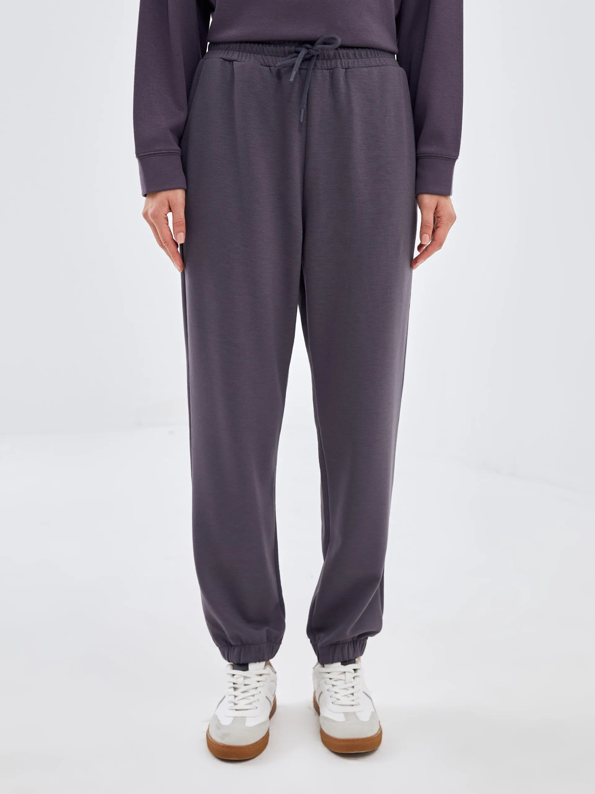 Lcw Vision Anthracite Elastic Waist Women'S Jogger Sweatpants