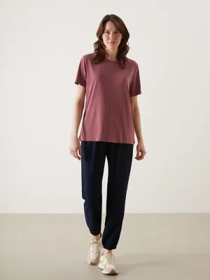 LCWAIKIKI Classic Navy Blue Elastic Waist Women Jogger Sweatpants