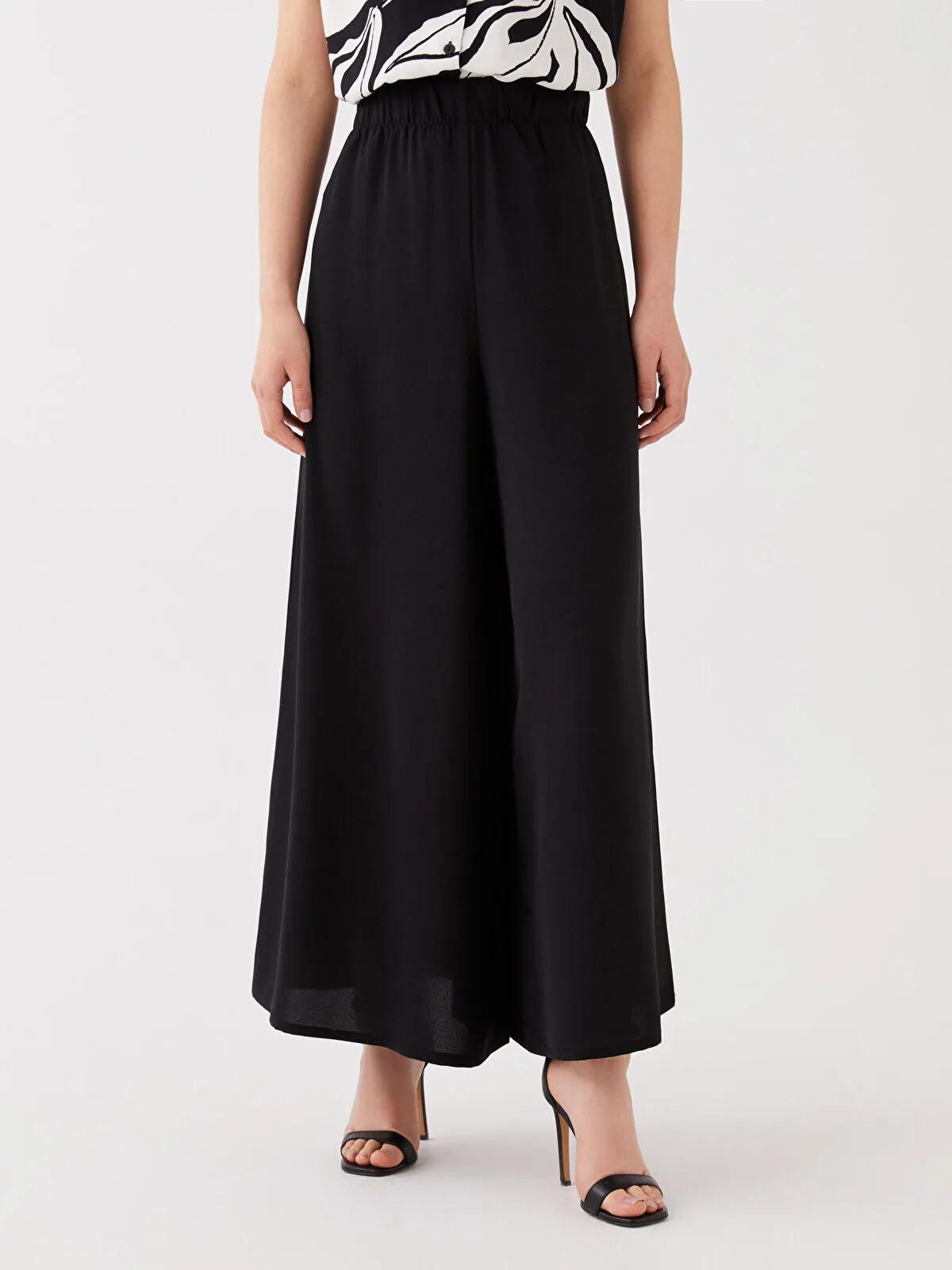 LCWAIKIKI Classic Women Elastic Waist Straight Trousers Skirt