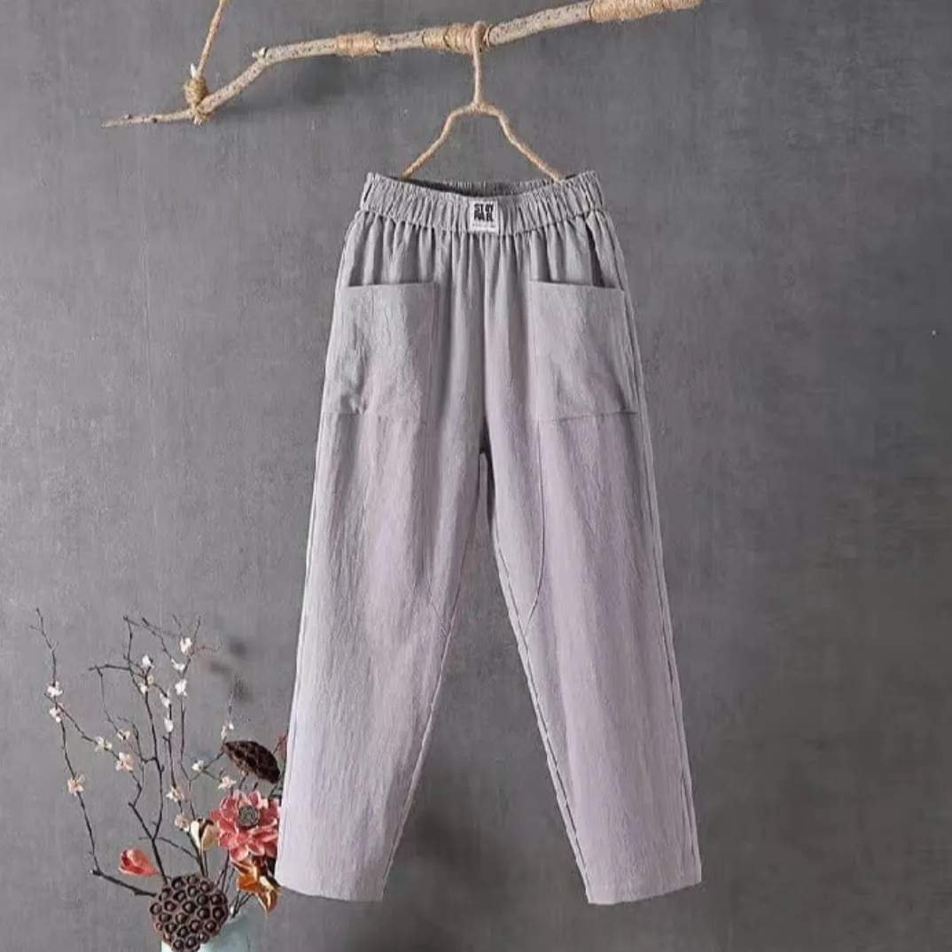 Leila® | Linen Trousers With Elastic Waist