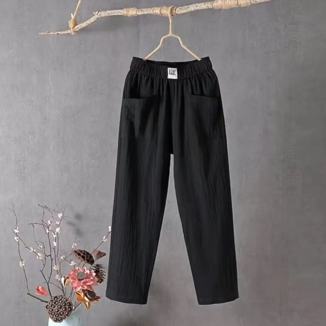 Leila® | Linen Trousers With Elastic Waist