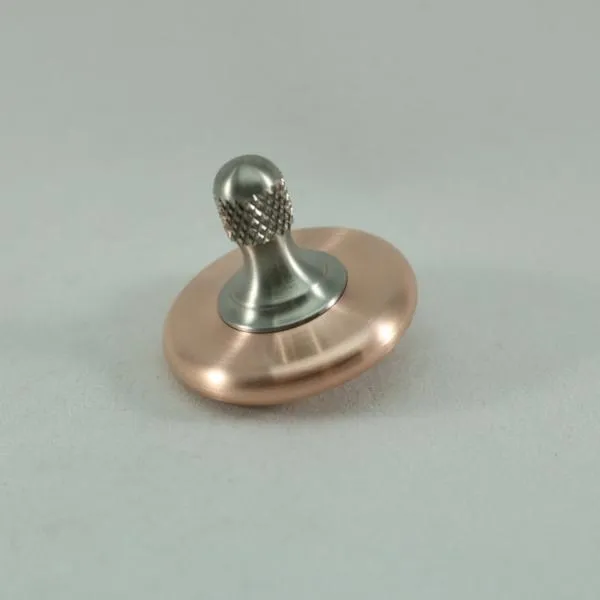 M3 - Brushed Copper and Titanium Spinning Top Knurled