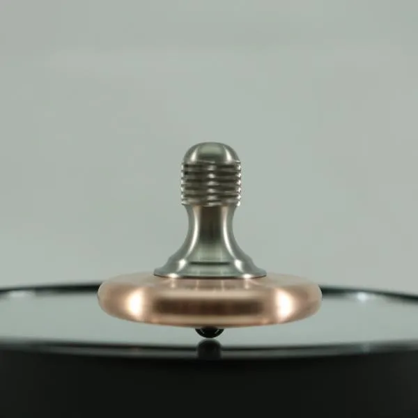 M3 - Brushed Copper and Titanium Spinning Top Knurled