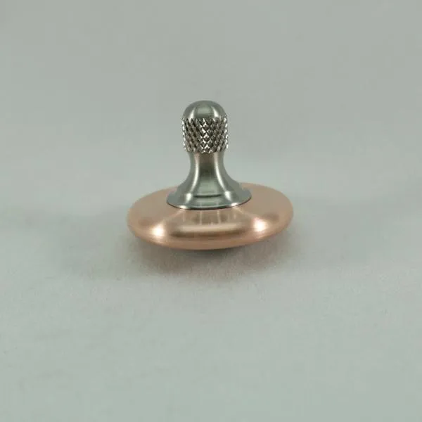M3 - Brushed Copper and Titanium Spinning Top Knurled
