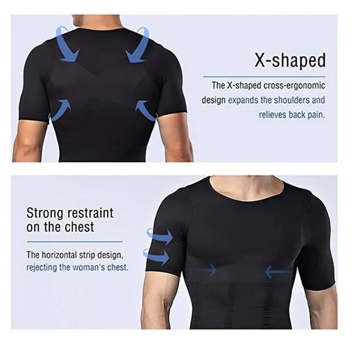 Men Body Toning Shaper T-Shirt