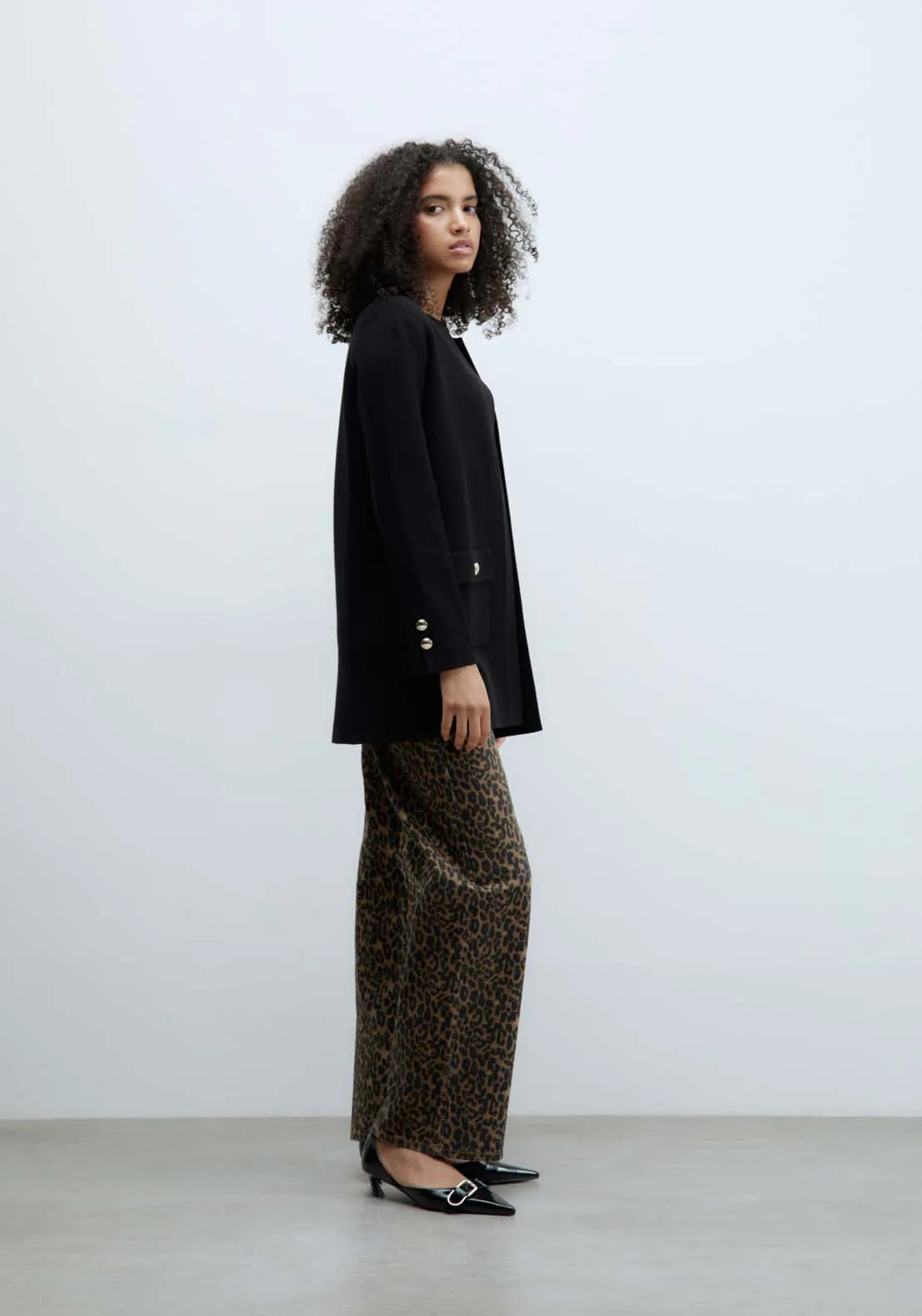 Patch pockets jacket - Black
