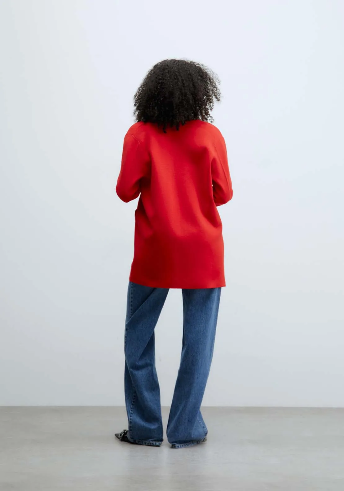 Patch pockets jacket - Red