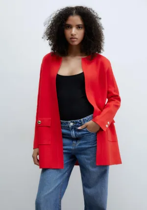 Patch pockets jacket - Red