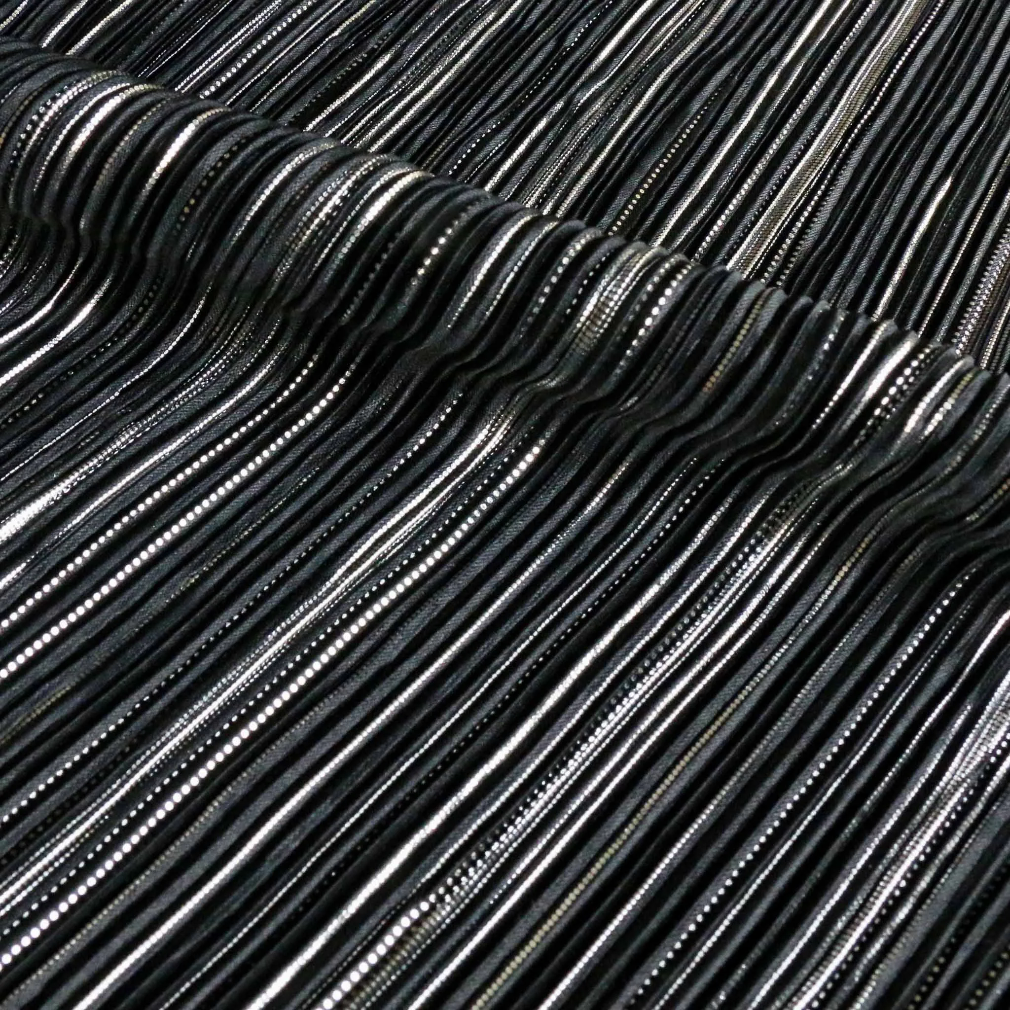 Plisse Fabric - Black